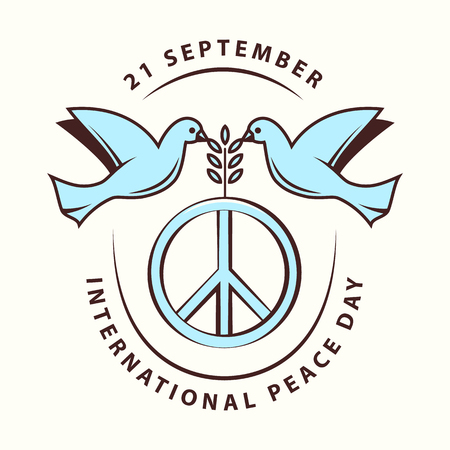 illustration of international peace day september 21.のイラスト素材