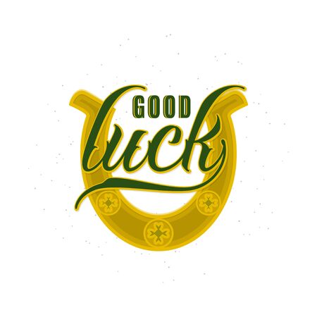 Vector illustration of inspirational quote good luckのイラスト素材
