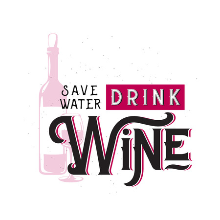 Wine old logo designのイラスト素材
