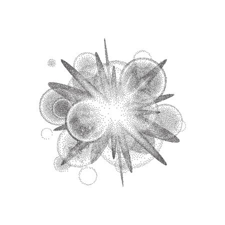 Vector illustration of burst and rounded circles backgroundのイラスト素材