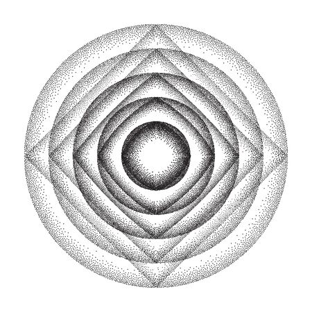 Vector illustration of rounded circles backgroundのイラスト素材