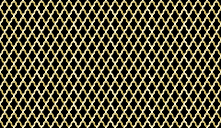 Vector illustration of seamless pattern with arabian ornament in golden styleのイラスト素材