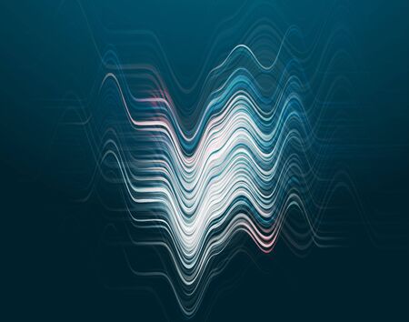 Vector illustration of abstract blue wave background