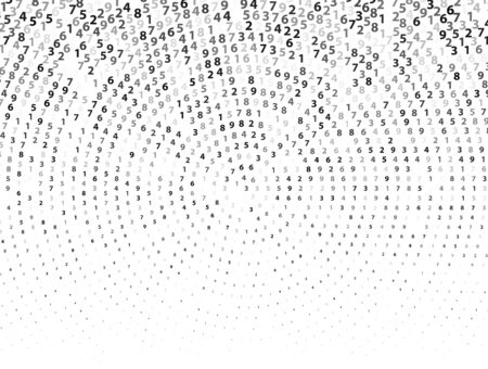 Vector Illustration of abstract big data numeric business backgroundのイラスト素材