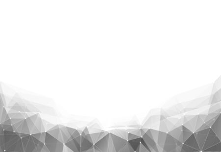 Vector illustration of monochrome triangle geometric backroundのイラスト素材