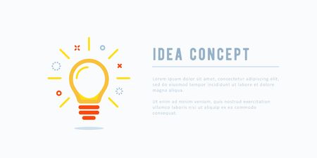 Idea concept. Creative solution design in memphis flat styleのイラスト素材