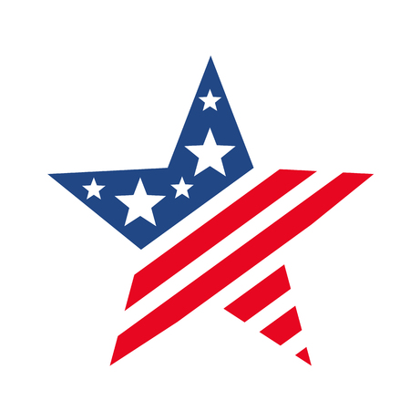American star like USA flagのイラスト素材