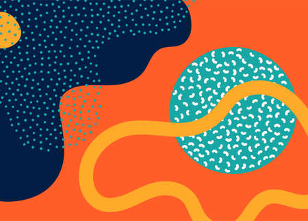 Pattern background with abstract form, organic shapes vector illustration. Wave texture poster in...