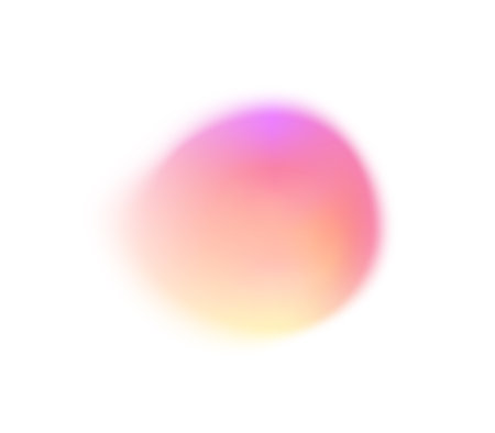 Color gradient round shape vector abstract background. Bright watercolor effect mesh with transparent part along the border, organic formのイラスト素材