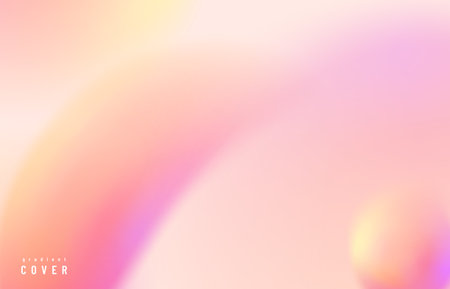 Abstract gradient vector background. Minimal pattern banner with 3d wave liquid shapes in pastel color. Modern graphic design for cover, flyer, creative brochureのイラスト素材