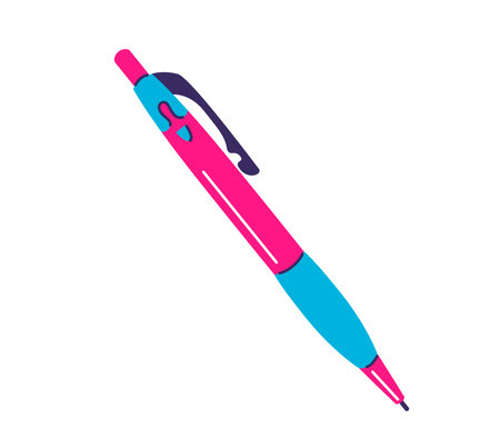 Pen vector illustration. Ballpoint isolated on white backgroundのイラスト素材