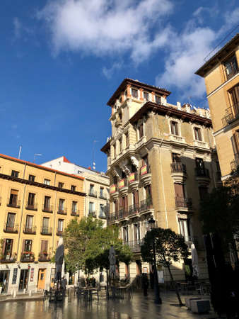 Madrid, Spain - December 21, 2019: Traditional antique building in Madridのeditorial素材