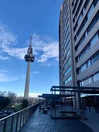 Madrid, Spain - December 20, 2019: Office building Juan Esplandiu in Madrid