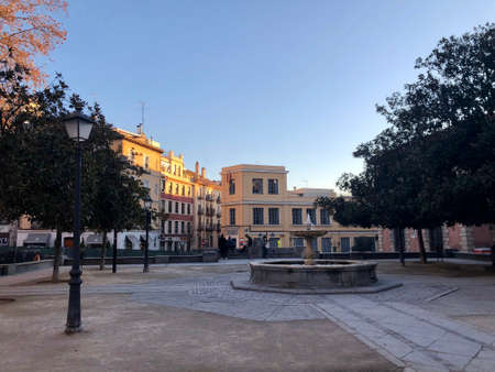 Madrid, Spain - January 5, 2019: Square in la latina district in Madrid, Plaza de los Carrosのeditorial素材