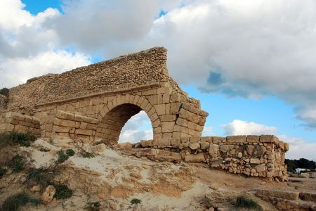 Ancient constructions in Israel の写真素材