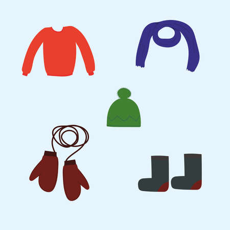 warm clothes for cold weatherのイラスト素材