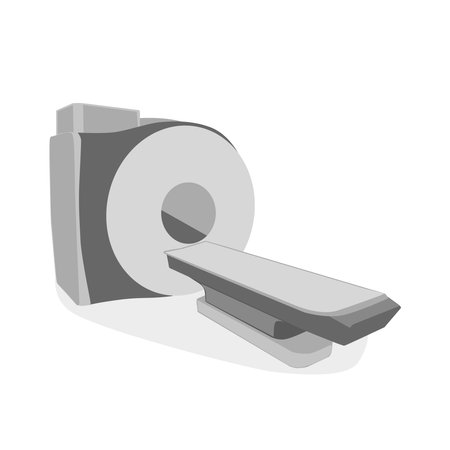 magnetic resonance imaging machine vector image. Medical equipment.のイラスト素材