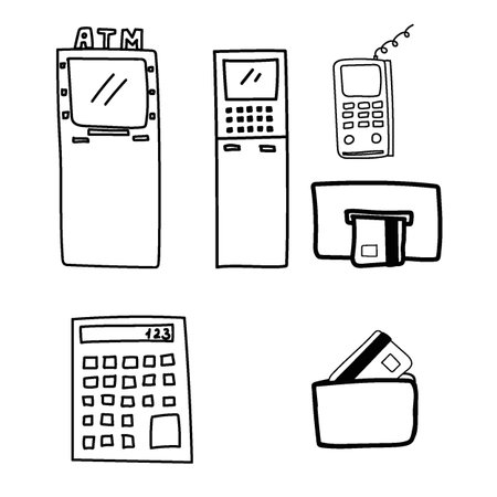 some vector finance icons dollars bitcoins etherのイラスト素材