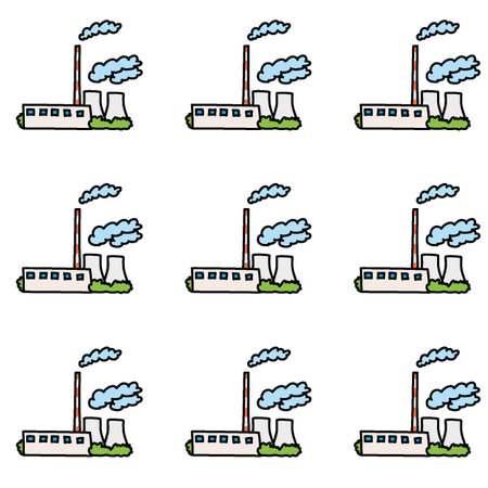 A pattern of energy infrastructure facilities. artのイラスト素材