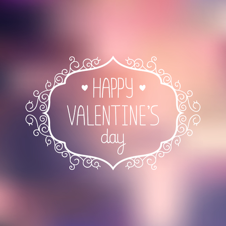 Vector valentines day greeting card on gradient background with loveのイラスト素材