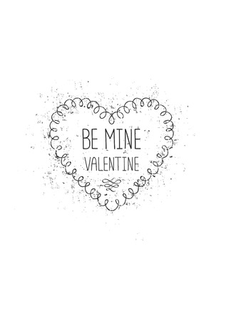 Vintage love label for greeting card with antique texture. Happy valentines day and happy holidays,vector illustrationのイラスト素材