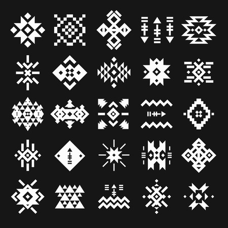 Vector abstract geometric elements, pattern, ethnic collectionのイラスト素材