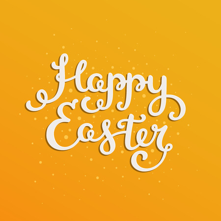 Happy easter card with holiday lettering. Vector easter background,のイラスト素材