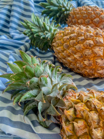 Bright and juicy pineapple from Thailandの写真素材