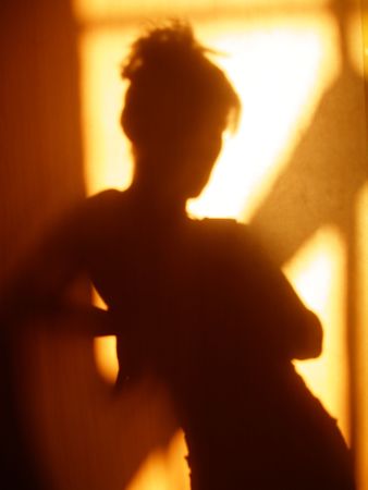 Silhouette of womanの写真素材