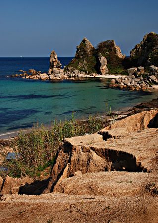 Coast of Sea of Japan, Primorye, Russiaの写真素材