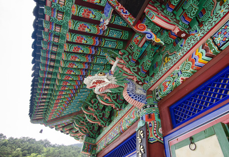 Buddhist Sinheungsa Temple in Seoraksan National Park, Sokcho, South koreaの写真素材