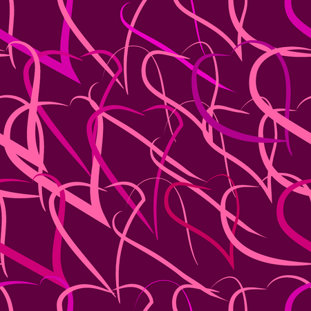 seamless pattern with hearts, vector, for gift paper, paper for scrapbookingのイラスト素材