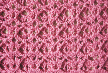 Knitted pattern, crochet, knit texture, natural backgroundの写真素材