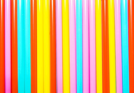 background from multi-colored tubules for a cocktailの写真素材