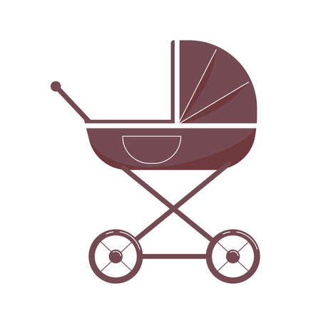 Baby carriage. Baby stroller vector illustration cartoonのイラスト素材