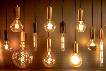 Lighting decor. Designer light bulbs. Decorative lighting Idea