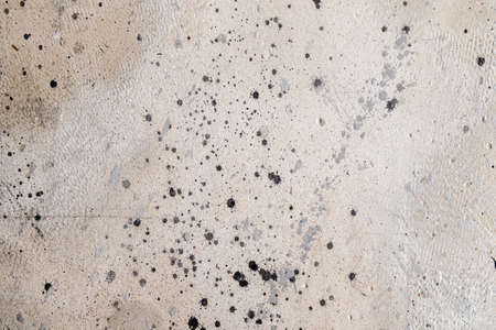 gray background splatter masonry paint. Bad home interior decoration concept.の写真素材