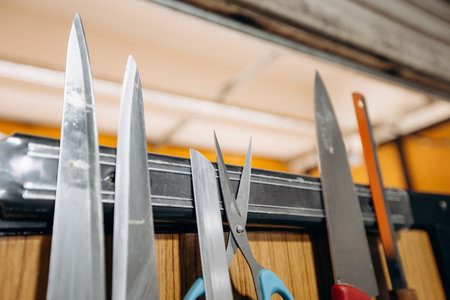 Utilize a magnetic tool rack to keep blades sharp, organized, and safely stored for efficient use