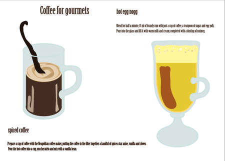 two drinks based on coffee isolated on whiteのイラスト素材