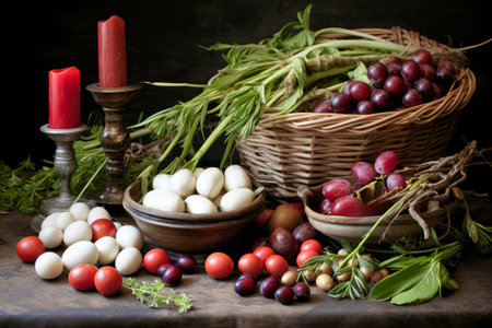Easter Bounty: A Rustic Still Lifeの素材
