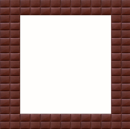 milk chocolate texture frame background with copy spaceの写真素材