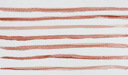 brown watercolor abstract hand painting stripesの写真素材