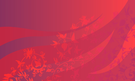 Abstract background with floral pattern. Vector backdrop illustration with purple and red gradientのイラスト素材