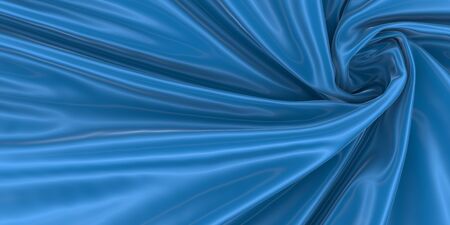 Abstract background in the form of a spiral of colored silk or satin. 3D rendering image.の写真素材