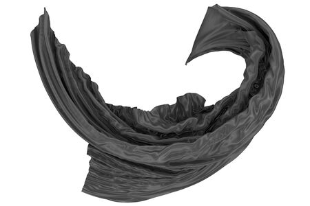 Abstract background of colored wavy silk or satin. 3d rendering image.の写真素材