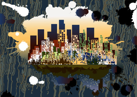 illustration of an old photography representing sunburstのイラスト素材