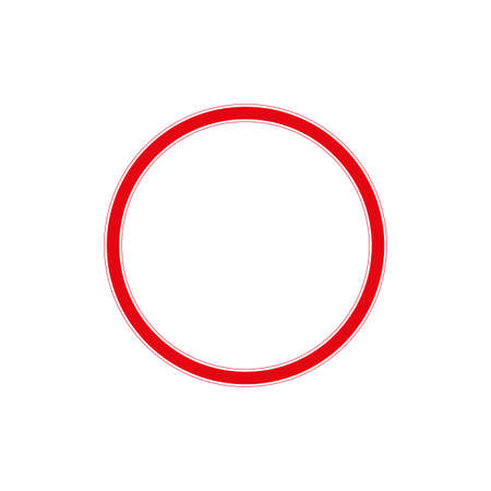 Road closed to all traffic sign. Prohibition icon. Regulation concept. Road laws. Vector illustration. Stock image.のイラスト素材