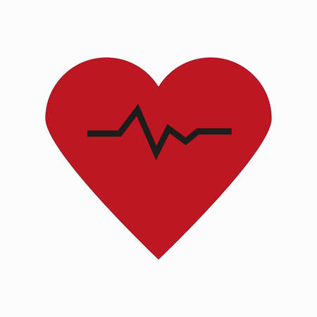 Heart pulse icon. Isolated emblem. Love symbol. Medicine background. Healthcare concept. Vector...