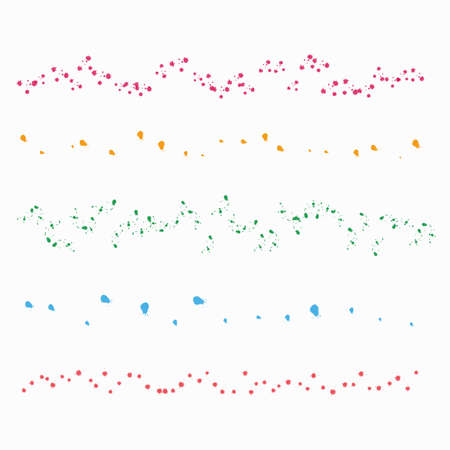 Colored written point waves. Abstract background. Minimal poster. Futuristic concept. Vector illustration. Stock image.のイラスト素材