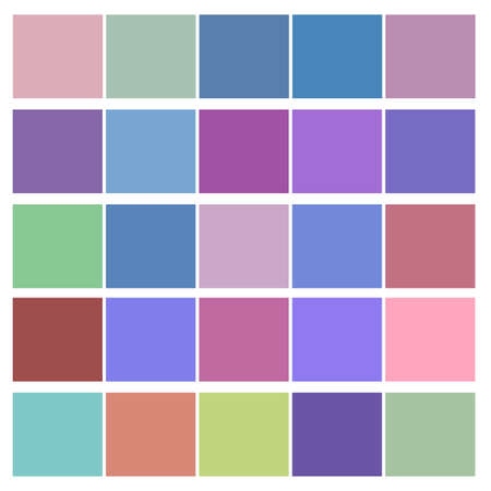 Set of colored square shapes. Interior background. Hand drawn art. Geometric figure. Vector illustration. Stock image.のイラスト素材